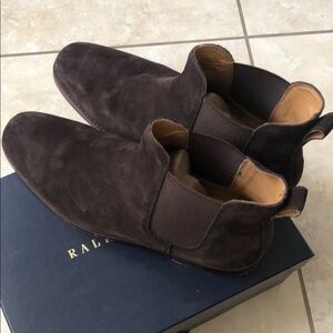 Ralph Lauren Men's Brown Suede Chelsea Boots